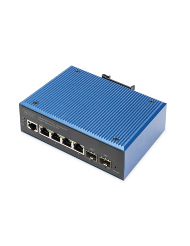 Switcher Przemysłowy 4+2-Port L2 Zarządzany Gigabit Ethernet 4 X Ge Rj45 + 2 Sfp Port