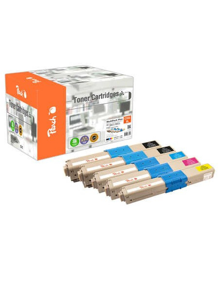 Peach 112228 Kaseta Z Tonerem 5 Szt. Zamiennik Czarny, Cyjan, Purpurowy, Żółty