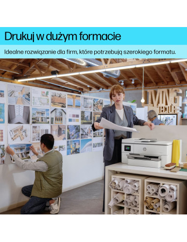 Hp Officejet Pro 9720E Bezprzewodowe All-In-One W Kolorze Drukarka, Drukowanie Dwustronne  Kopiowanie, Skanowanie