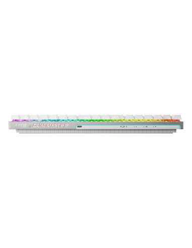 Cherry Mx 8.2 Pro Tmr Wireless Klawiatura Gaming Usb + Rf Wireless + Bluetooth Qwertz Niemiecki Srebrny, Biały