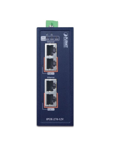 Planet Ipoe-270-12V Przełącznik Sieciowy Obsługa Poe Niebieski