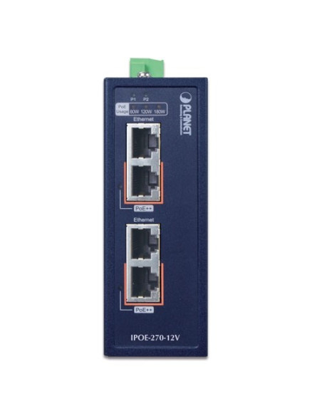 Planet Ipoe-270-12V Przełącznik Sieciowy Obsługa Poe Niebieski