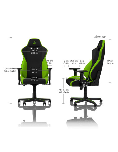 Nitro Concepts S300 Wyściełane Siedzisko Tapicerowane Wyściełane Oparcie Tapicerowane
