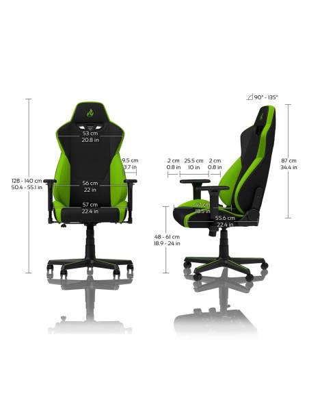 Nitro Concepts S300 Wyściełane Siedzisko Tapicerowane Wyściełane Oparcie Tapicerowane