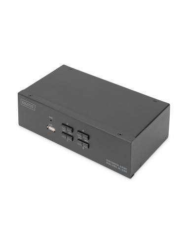 Digitus Przełącznik Kvm, 4-Portowy, Obsługa Dwóch Monitorów, 4K, Hdmi®