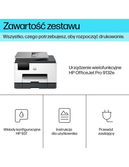 Hp Officejet Pro Produkt 9132E Bezprzewodowe All-In-One W Kolorze Drukarka, Instant Ink  Drukowanie Dwustronne