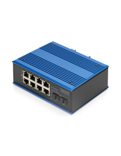 Industrialny Przełącznik Ethernet 8+2 -Port Gigabit Poe Switch 8 Port Ge Poe Rj45, 2 Ge Sfp Port 2