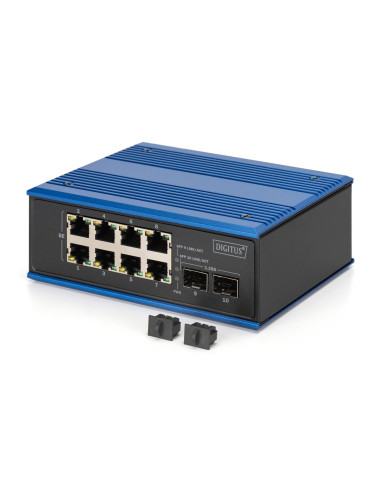 Industrialny Przełącznik Ethernet 8+2 -Port Gigabit Poe Switch 8 Port Ge Poe Rj45, 2 Ge Sfp Port
