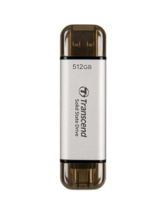 Transcend Esd310 512 Gb Usb Type-A Na Usb Type-C 3.2 Gen 2 (3.1 Gen 2) Srebrny 2