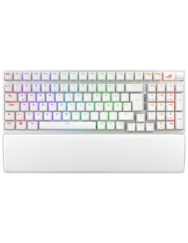 Asus Rog Strix Scope Ii 96 Wireless Klawiatura Gaming Usb + Rf Wireless + Bluetooth Qwertz Niemiecki Biały