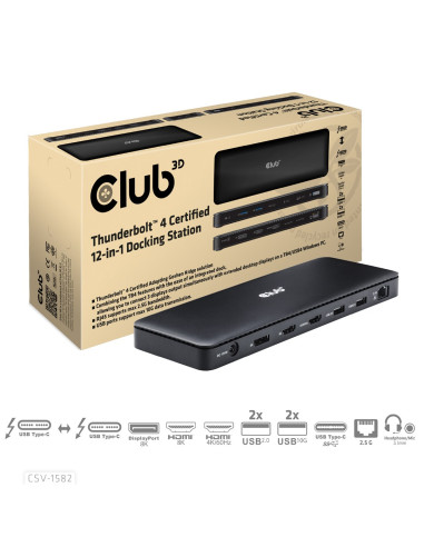 Club3D Club 3D, Dockingstation Tb4 12 In 1
