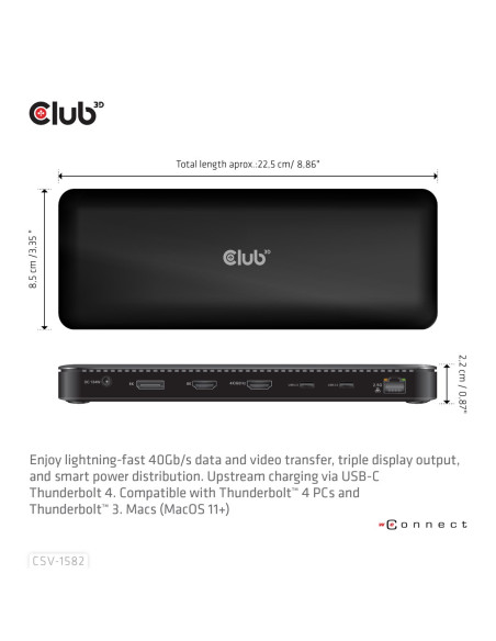 Club3D Club 3D, Dockingstation Tb4 12 In 1