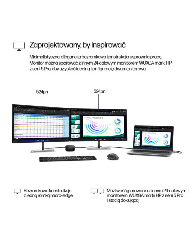 Monitor Hp Series 5 24-Calowy Monitor Seria 5 Pro Wuxga – 524Pn