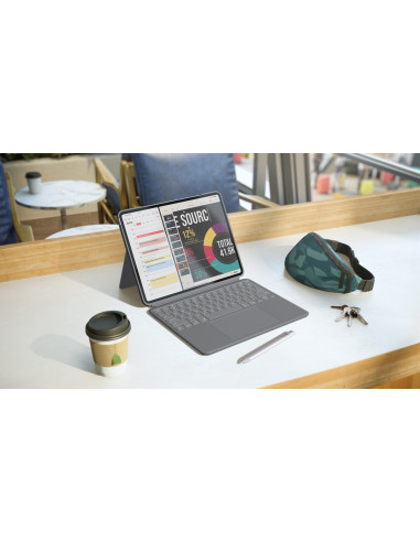 Logitech Combo Touch Do Ipada Air 13" M2 - Klawiatura - Qwertz