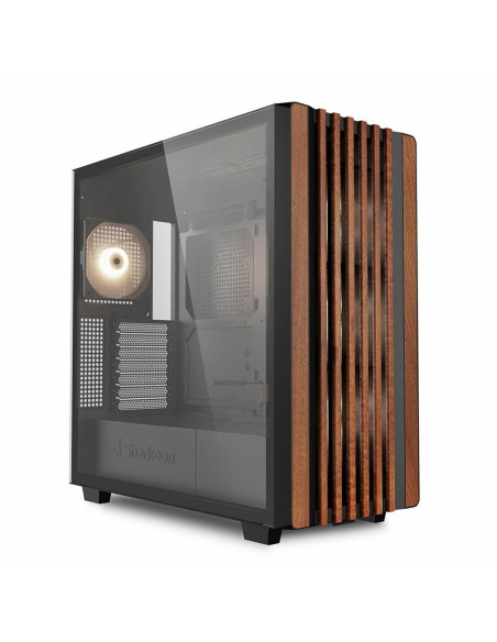 Sharkoon Rebel C70G Rgb Full Tower Czarny, Drewno
