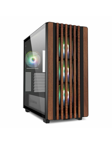 Sharkoon Rebel C70G Rgb Full Tower Czarny, Drewno