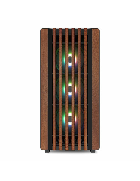 Sharkoon Rebel C70G Rgb Full Tower Czarny, Drewno