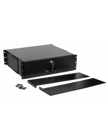 Wyposażenie Szuflady 19" Do Szaf Serwerowych 3U Zamykane Bk (Ezd-3-B)