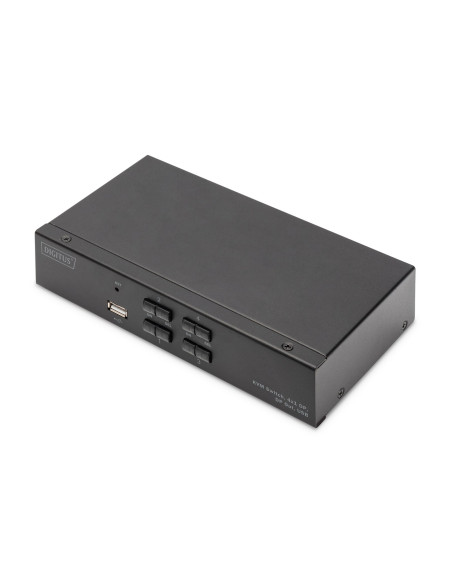 Przełącznik Kvm, 4 Portowy, 4K 60Hz, 4Xdp In, 1Xdp Out, 2Xusb A, 2X Audio In&Out