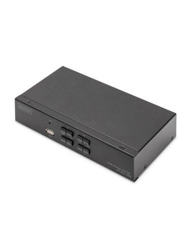 Przełącznik Kvm, 4 Portowy, 4K 60Hz, 4Xdp In, 1Xdp Out, 2Xusb A, 2X Audio In&Out