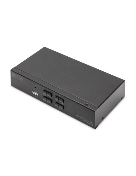 Przełącznik Kvm, 4 Portowy, 4K 60Hz, 4Xdp In, 1Xdp Out, 2Xusb A, 2X Audio In&Out