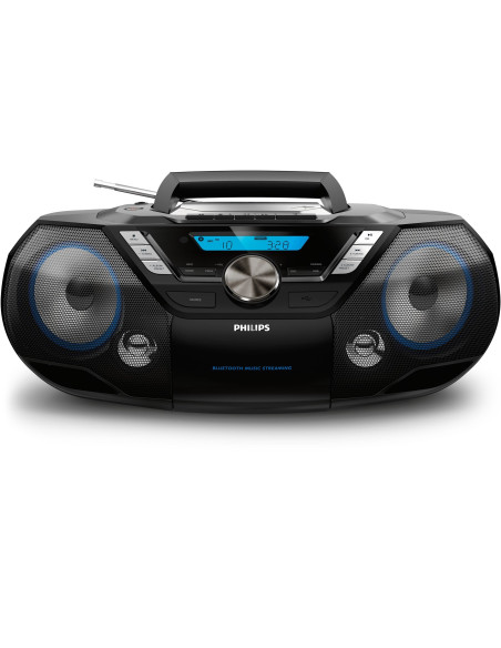 Philips Azb798T/12 Przenośny System Stereo Analogowe I Cyfrowe 12 W Dab, Dab+, Fm Czarny Odtwarzacz Mp3