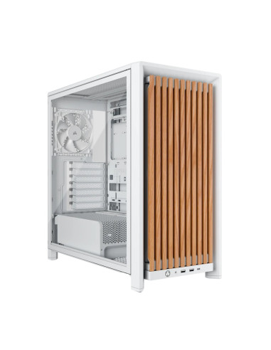 Corsair Frame 4000D Rs Wood Pc-Gehäuse, Midi-Tower, E-Atx – Holz, Weiß