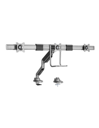 Wyposażenie: Uchwyt Biurkowy 17"-27"/3Tft 360 Sprężyna Gazowa 6 Kg Srebrny Lite Sprzedaż Detaliczna