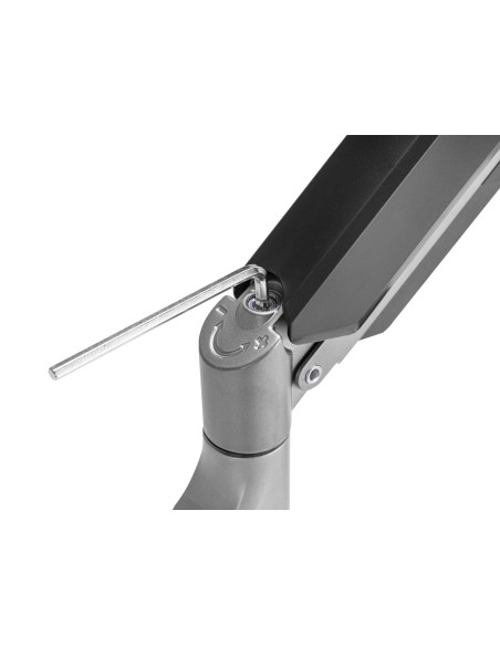 Wyposażenie: Uchwyt Biurkowy 17"-27"/3Tft 360 Sprężyna Gazowa 6 Kg Srebrny Lite Sprzedaż Detaliczna