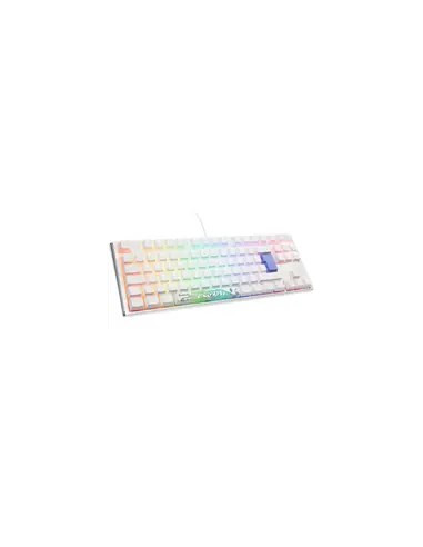 Ducky One 3 Classic Pure White Tkl Gaming Tastatur Rgb Led - Mx-Clear Klawiatura Usb Niemiecki Biały