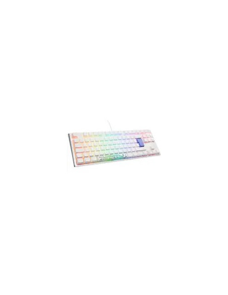 Ducky One 3 Classic Pure White Tkl Gaming Tastatur Rgb Led - Mx-Clear Klawiatura Usb Niemiecki Biały