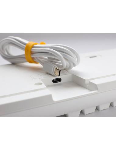 Ducky One 3 Classic Pure White Tkl Gaming Tastatur Rgb Led - Mx-Clear Klawiatura Usb Niemiecki Biały