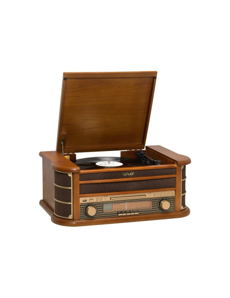 Gramofon Denver Mcr-50Mk3 Retro - Drewno Wood Dark (Fm, Cd, Usb)