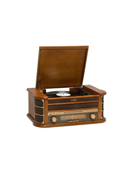 Gramofon Denver Mcr-50Mk3 Retro - Drewno Wood Dark (Fm, Cd, Usb)