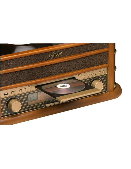 Gramofon Denver Mcr-50Mk3 Retro - Drewno Wood Dark (Fm, Cd, Usb)