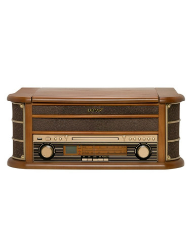 Gramofon Denver Mcr-50Mk3 Retro - Drewno Wood Dark (Fm, Cd, Usb)