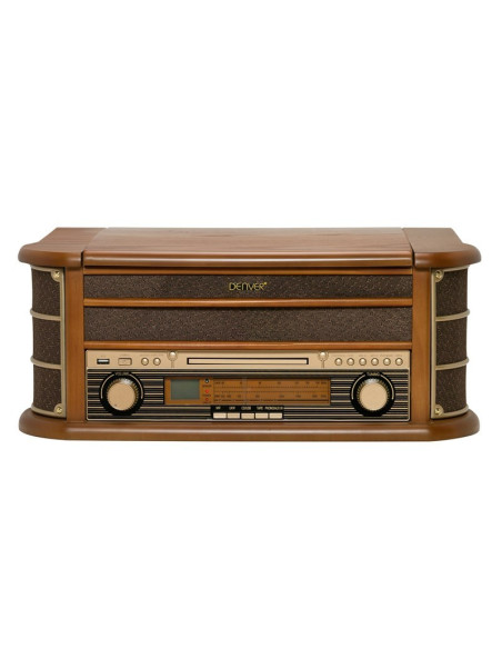 Gramofon Denver Mcr-50Mk3 Retro - Drewno Wood Dark (Fm, Cd, Usb)