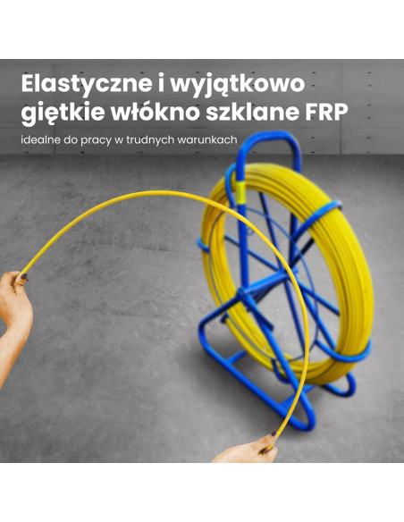 Extralink Pilot Do Przeciągania Kabli 6Mm 150M Włókno Szklane Frp, Żółty