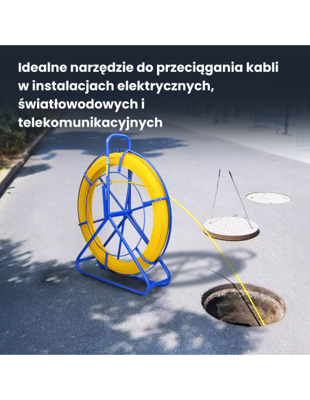 Extralink Pilot Do Przeciągania Kabli 6Mm 150M Włókno Szklane Frp, Żółty