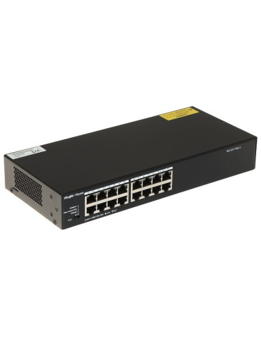 Ruijie Networks Rg-Es116G-L Przełącznik Sieciowy Nie Zarządzany L2 Gigabit Ethernet (10/100/1000) Czarny