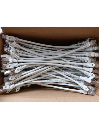 Kabel Krosowy Equip Cat6 100Szt S/Ftp 2Xrj45 0,25M Biały Lszh