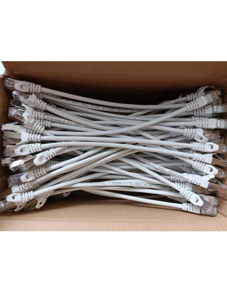 Kabel Krosowy Equip Cat6 100Szt S/Ftp 2Xrj45 0,25M Biały Lszh