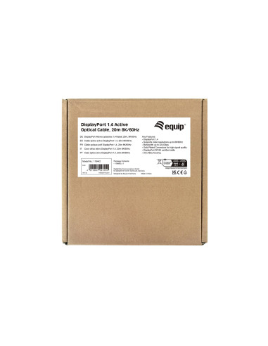 Wyposażenie - Kabel Displayport - Displayport (M) Do Displayport (M) - Displayport 1.4 - 20.0M - Aktywny, Obsługuje 8K 30 Hz (76