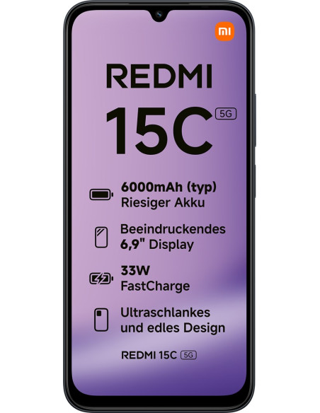 Smartfon Xiaomi Redmi 15C 5G Dual Sim 4Gb Ram 128Gb - Midnight Black