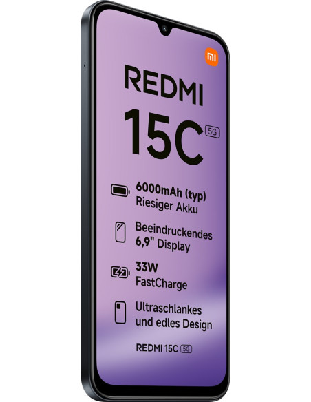 Smartfon Xiaomi Redmi 15C 5G Dual Sim 4Gb Ram 128Gb - Midnight Black