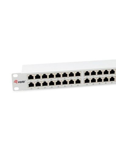 Wyposażenie 19" Patch Panel 48Xrj45 Cat6A Ftp 1U 500Mhz Ral7035