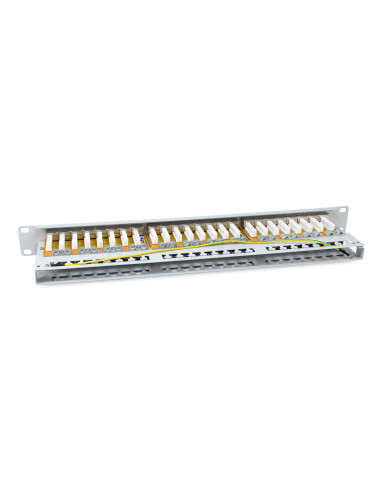 Wyposażenie 19" Patch Panel 48Xrj45 Cat6A Ftp 1U 500Mhz Ral7035