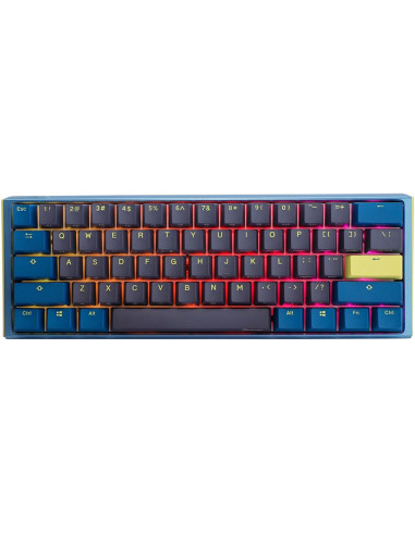 Ducky One 3 Daybreak Mini Klawiatura Gaming Usb Niemiecki Czarny, Niebieski, Zielony