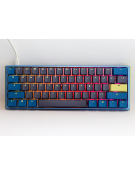 Ducky One 3 Daybreak Mini Klawiatura Gaming Usb Niemiecki Czarny, Niebieski, Zielony