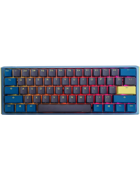 Ducky One 3 Daybreak Mini Klawiatura Gaming Usb Niemiecki Czarny, Niebieski, Zielony